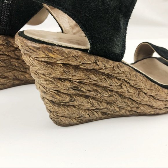 Browns Couture Wedge Espadrille Suede Strap - Picture 5 of 8